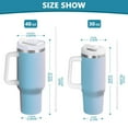 thumbnail image 6 of Yayeee 40oz Stainless Steel Tumbler with Straw and Handle Double-Wall Insulated Travel Water Bottle, Light Pink Gradient, 6 of 8