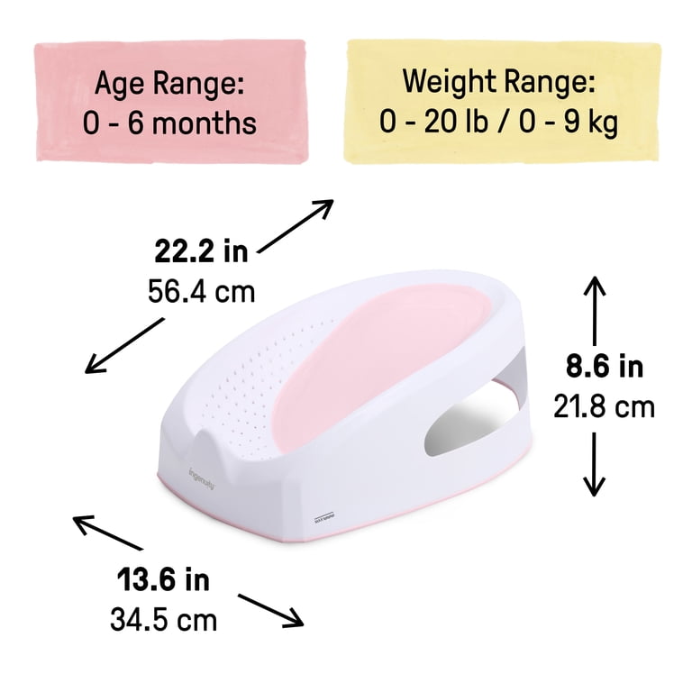 Ingenuity Easy Rinse Baby Bather Seat, Pink photo 8