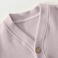 thumbnail image 3 of Hxshgdsn Childrens Knit Cardigan Sweater With Pocket Oversized Button Down Jacket Winter Trendy Tops Purple 9-12 Months, 3 of 5