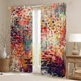 thumbnail image 2 of Homewish Teens Graffiti Art Blackout Curtains Set of 2 (52x84 Each), Modern Fashion Artwork Window Curtains, Vintage Oil Printing Curtains and Drapes, Living Room Curtains Decor, 2 of 6