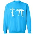 thumbnail image 2 of OXI Crewneck Sweatshirt - Be Rational Get Real Pi,Basic Casual Sweatshirts for Men's and Women Fleece Sweatshirt Long Sleeve- Sapphire Medium, 2 of 2