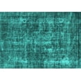thumbnail image 1 of Ahgly Company Machine Washable Indoor Rectangle Oriental Turquoise Blue Industrial Area Rugs, 2' x 5', 1 of 4