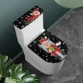 thumbnail image 2 of Renewold 2 Pieces Comfy Wahable Toilet Lid Dust Cover Snowflake Santa Bathroom Toilet Lid Cover Set Soft Dust Resistant Covers with Elastic Edge,Christmas Decoration, 2 of 6