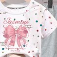 thumbnail image 4 of KPOPLK Baby Girl Summer Clothes Floral Print Short Sleeve T Shirt + Shorts Sets Infant Toddler Outfits 0-4 Years Old(12-18 Months,Grey), 4 of 4