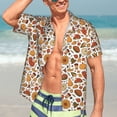 thumbnail image 5 of Picia Thanksgiving Food Gentle Cotton Regular Fit Short Sleeve Casual Hawaiian Shirt for Men-X-Large, 5 of 9