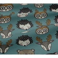 thumbnail image 5 of oneOone Cotton Jersey Dusty Teal Green Fabric Cute Animal Face Pattern Diy Clothing Quilting Fabric Print Fabric By Yard 58 Inch Wide, 5 of 6