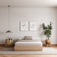 thumbnail image 2 of Nexera Milano King Size Platform Wood Bed Frame, Natural Blonde Oak, 2 of 7