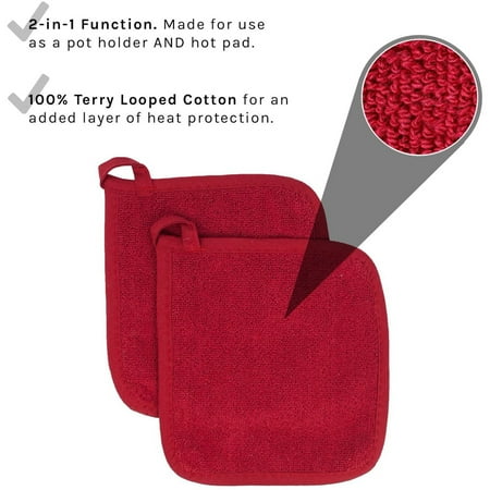 

Leylayray Cotton Cloth Pot Holder Set Microwave Oven Gloves Kitchen High Temperature Anti-Scalding Thick Cotton Gloves (Set Of 2) 13x6 Inchfor Kitchen(Buy 2 Get 1 Free)