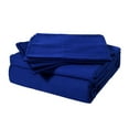 thumbnail image 2 of Triangle Weavers 100% Cotton 600 Thread Count, Blue King Size Bed Sheet - Set of 4, 2 of 7