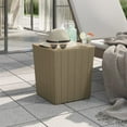 thumbnail image 1 of vidaXL Garden Table with Removable Lid Light Brown Polypropylene, 1 of 1