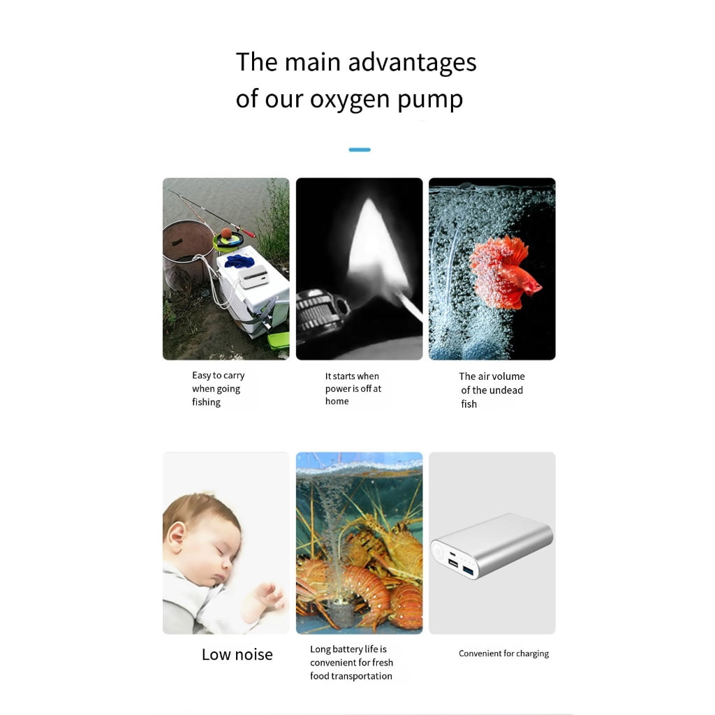 USB Powered Aquariums Aerator Oxygen Pumps Quiet Operations ABS Fishtanks Water Pumps for Underwater Safe Habitats