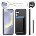 thumbnail image 4 of Allytech 2 in 1 Detachable Wallet Case for Samsung Galaxy A54, [Thin & Light] [Compatible with MagSafe] Luxury PU Leather Card Holder Soft Bumper Shockproof Anti-Scratch Magnetic Case, Black, 4 of 12