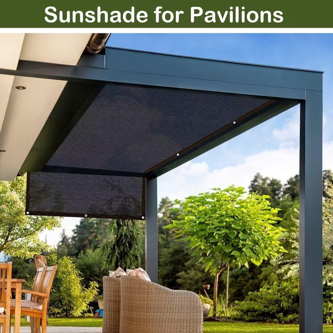 90% Shade Cloth, 6.5 x 6.5 FT Resistant Sun Shade Net ,Shade Cloth with Grommets, Mesh Shade Tarp for Greenhouse, Pergola,Plant, and Backyard Patio Sunshade,Black