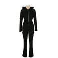thumbnail image 1 of Ailaofu Survêtement pour Femme Veste à Capuche Zippée et Pantalon Assorti, 1 of 4