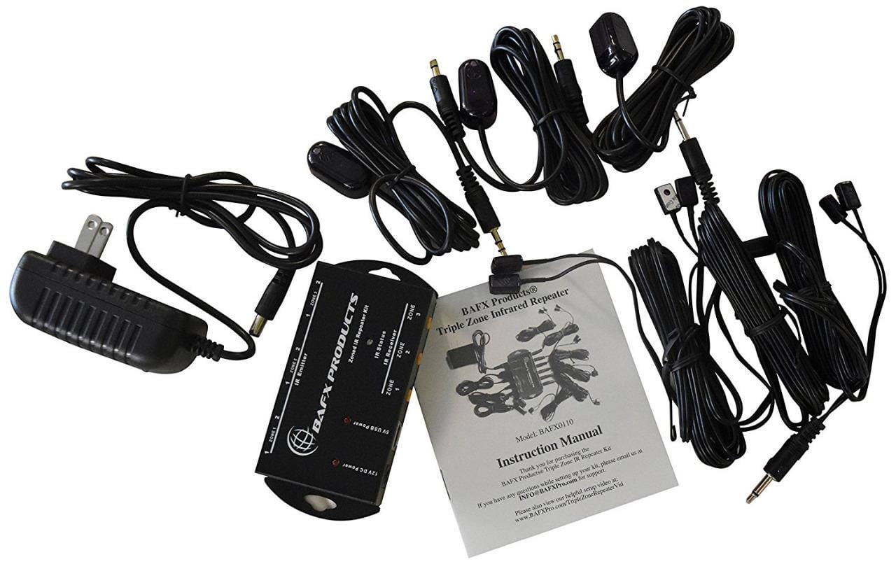 Triple Zone IR Repeater//Remote Control Extender Kit BAFX Products