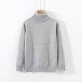 thumbnail image 2 of CAICJ98 Kids Girls Turtleneck Tunic Sweaters Dress Oversized Long Sleeve Knit Sweaters for Toddler Girls Chunky Pullover Jumper Grey,9-11 Years, 2 of 4