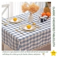 thumbnail image 2 of Midsummer Breeze Checkered Tablecloth Rectangle, Heavy Weight Cotton Gingham Table Cloth Plaid Table Cover for Spring Summer Picnic Kitchen Dinner Restaurant Outdoor Easter Party（55x84,Blue C107, 2 of 3