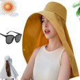 thumbnail image 1 of Sombrero del cubo de la protección ULTRAVIOLETA de las señoras de la moda del verano, nuevo sombrero estupendo de la visera del chal de las mujeres con la solapa del cuello, 1 of 6