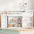 thumbnail image 3 of Euroco Wood Twin Size Loft Bed with Drawers and Cabinets, Pulling Out Desk and Shelves, White, 3 of 16