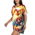 thumbnail image 2 of Lsque Geometry Dash Women's Short-Sleeved Pajama Set - 2 Piece Soft and Lightweight Sleepwear Set-Large, 2 of 9
