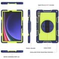 thumbnail image 6 of Dteck for Samsung Galaxy Tab S9 FE+ 5G Case / Tab S9 Plus Case 12.4" 2023 With Pencil Holder, 360 Rotating Hand Strap & Stand Drop-Proof Case for Galaxy Tab S9 FE Plus/S9 12.4",Navy Green, 6 of 8