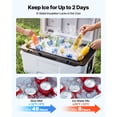 thumbnail image 5 of KFFKFF 52QT Portable Rolling Cooler with Wheels, Insulated Ice Chest for 48-Hour Cooling, Lightweight and Leak-Resistant Design for Outdoor Activities, Picnics, Camping, and Grilling, 5 of 9
