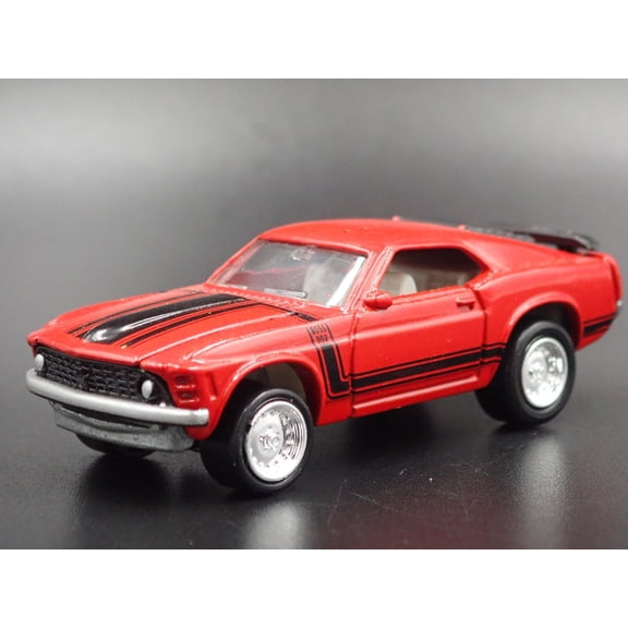 Open Box 1970 70 FORD MUSTANG FASTBACK BOSS 302 RED 1/64 SCALE DIORAMA DIECAST MODEL CAR