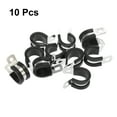 thumbnail image 6 of Unique Bargains Stainless Steel Cable Clamp Rubber Cushioned Metal Pipe Clamp Fastener for Car 10 Pcs 19*15mm 3/4inch, 6 of 6