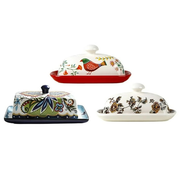 Butter Dish with Lid Butter Rack Ceramic Kitchen Use Cheese Cooler