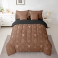 thumbnail image 2 of Feelyou Vintage Aztec Adult Bedding Comforter Set 7 Pieces, Gothic Sheep Skeleton Full Bedding Set, Southwestern Theme Reversible Fitted Sheet Flat Sheet, Luxury Bedroom Decor, 2 of 8