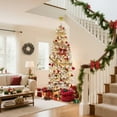 thumbnail image 5 of Artificial Christmas Tree Prelit, Green Xmas Tree with 1450 Dense Branch Tips, 400 Stepless Dimmable Dual Color LED Lights & Foldable Stand, 5 of 9