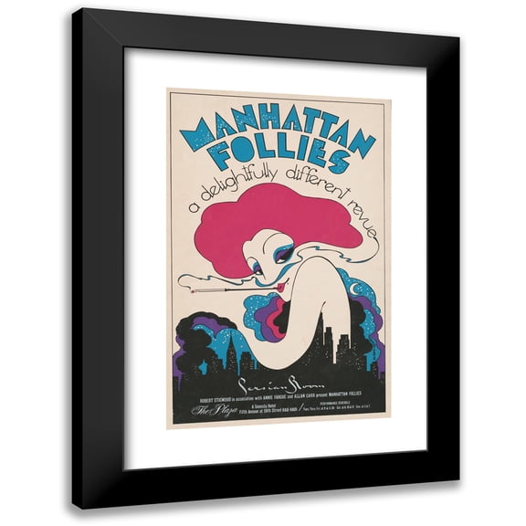 Frederic Marvin 11x14 Black Modern Framed Museum Art Print Titled - Manhattan Follies, a Delightfully Different Revue (1979)