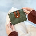 thumbnail image 2 of Women's Wallets Small Ladies RFID Bifold Wallet with Zippered Coin Pocket, Soft and Compact Mini Purse (Green), 2 of 5
