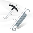 thumbnail image 2 of Gymax 2PCS 5.5 Inch Rustproof Replacement Trampoline Elasticity Springs Galvanized Steel, 2 of 7