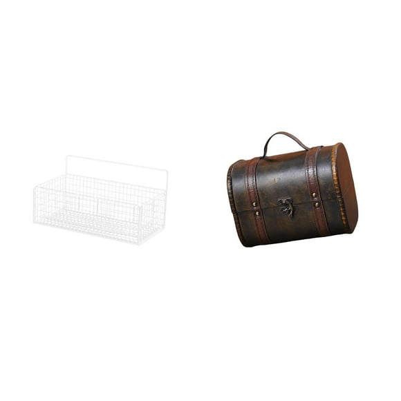 Cesta flotante de alambre metálico y joyero de madera para cocina, baño, encimera, sala de estar, anillos, cumpleaños, joyas corporales.