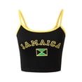 thumbnail image 4 of CUZIBR Women's Tank Top Jamaica Flag Print Spaghetti Strap Crop Slim Fit Color Block Sleeveless Cami Shirt Basic Camisole For Casual Summer Beach Daily Wear,S, 4 of 7