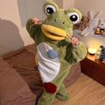 thumbnail image 3 of Big Mouth Monster Onesie, Funny Frog Hoodie, Cozy Flannel Pajamas with Giant Comb,Home Loungewear, 3 of 12