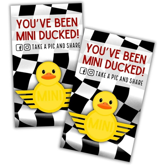 Lashicorn Youve Been Ducked Mini Card Cooper  50 pk 2x3.5 Attach Tags to Rubber Ducks General British Flag Car Game Eyelashes