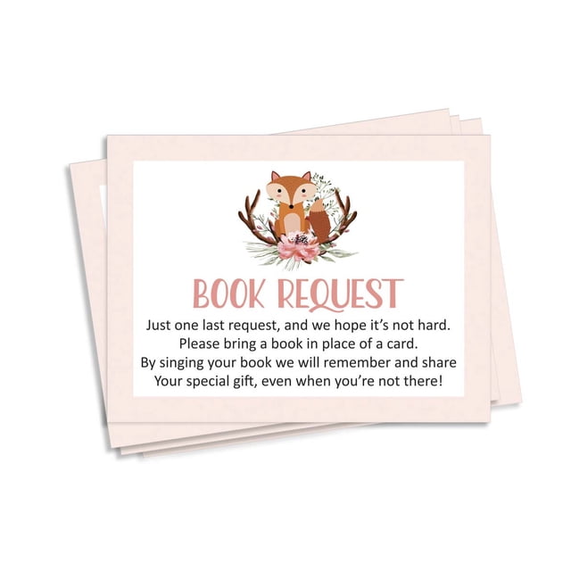 Inkdotpot 30Jungle Animals Gender Neutral Baby Shower Book Request Cards Bring A Book Instead Of A Card Baby Shower Invitations Inserts Games