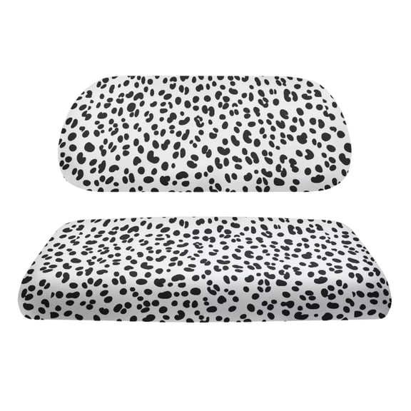 chaqlin Black Leopard Print Golf Cart Seat Covers with Elastic Edges - Heavy-Duty Universal Size Golf Cart Seat Towel Blanket Fits Yamaha/EZGO/Club Car