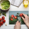 thumbnail image 4 of Architecture Cutting Board, Sculptured Greenery on the Grounds of Achillion Palace Corfu Island, Decorative Tempered Glass Cutting and Serving Board, Small Size, Green Beige, by Ambesonne, 4 of 5