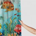 thumbnail image 3 of Orinice Fish Shower Curtain Tropical Marine Life Underwater World Coral Sea Animals Green Ocean Fabric Bathroom Curtain with Hooks White, 3 of 7