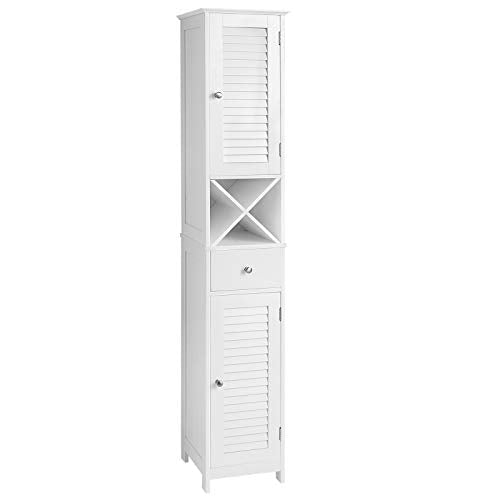 VASAGLE Portes de Rangement Autoportantes, 11.8 Pouces P x 12.6 Pouces L x 66.9 Pouces H, avec 2 Armoires