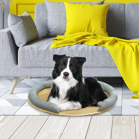 Rattan Pet Cooling Mat sleeping bed Reusable Pad Accessories Nonslip Comfortable Breathable Washable 3D Summer Mattress Cushion for Puppy Cats 30cm