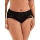 thumbnail image 1 of Ropa interior sin costuras de encaje de talle medio para mujer, color negro, talla S, 1 of 1