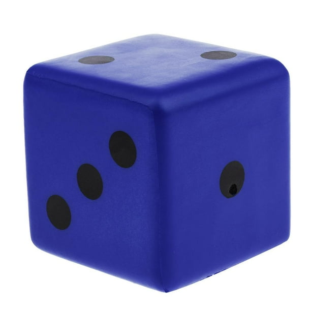 Dados de La Esponja Dados Del Punto de Que Juegan para El Juguete Del Respiradero de Enseñanza de Las Matemáticas Azul Baoblaze Dados de esponja