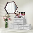 thumbnail image 4 of Sorbus Large Makeup Organizer - Stackable Jewelry & Makeup Organizer For Vanity, Bathroom Storage, Dresser - 12 Drawers Cosmetic Beauty Organizers and Storage with Lipstick, Makeup Brush Holder, 4 of 7
