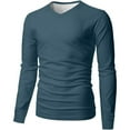 thumbnail image 5 of Busydd Long Sleeve T Shirt Men Casual Solid Color V Neck T Shirts Men Fashion Versatile Comfortable Mens T-Shirts S, 5 of 6