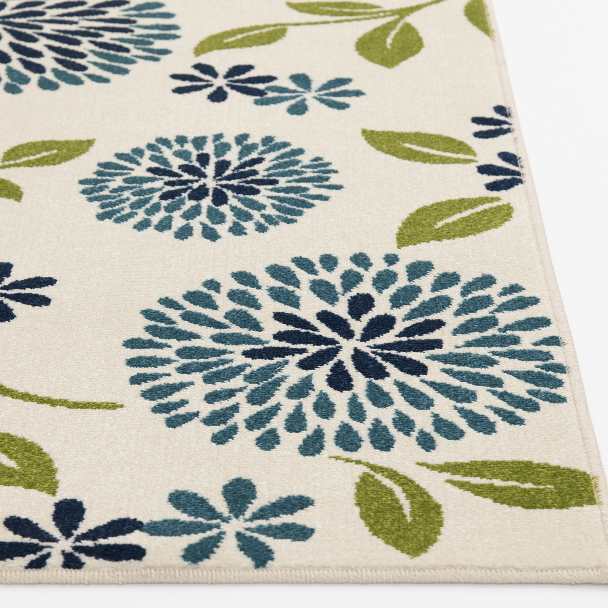 Loomaknoti Terrace Tropic Tenavon 4' x 6' Floral Indoor/Outdoor Area Rug , Blue/White