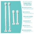 thumbnail image 4 of Regalo Anti-Tip Furniture Anchors for Child Safety, Furniture & TV Safety Straps for Dressers, Cabinets & TVs, 2 Pack, 4 of 10